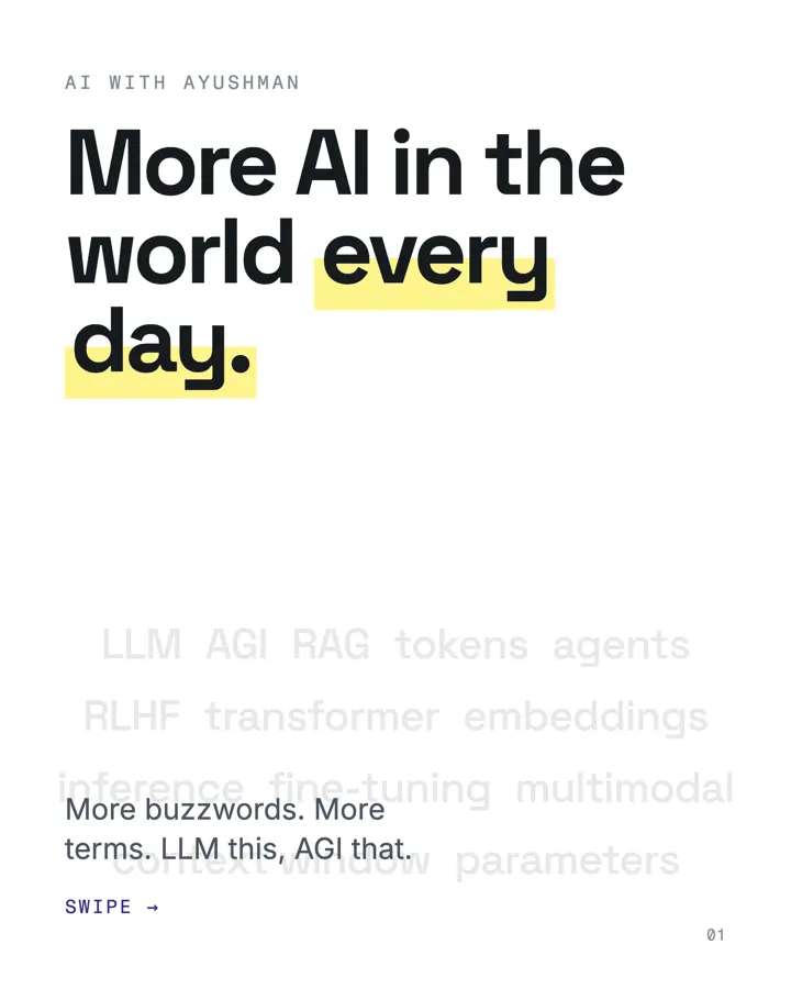 More AI in the world every day. More buzzwords, more terms.