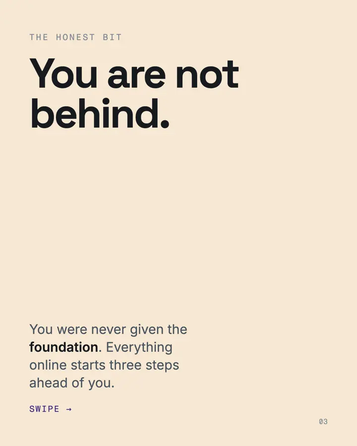 You are not behind.