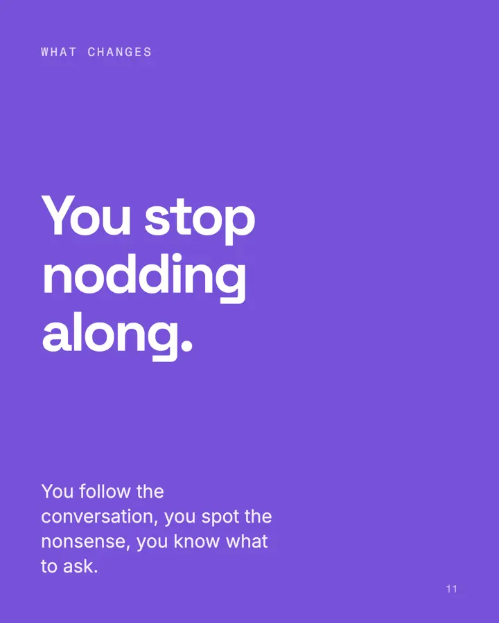 You stop nodding along.